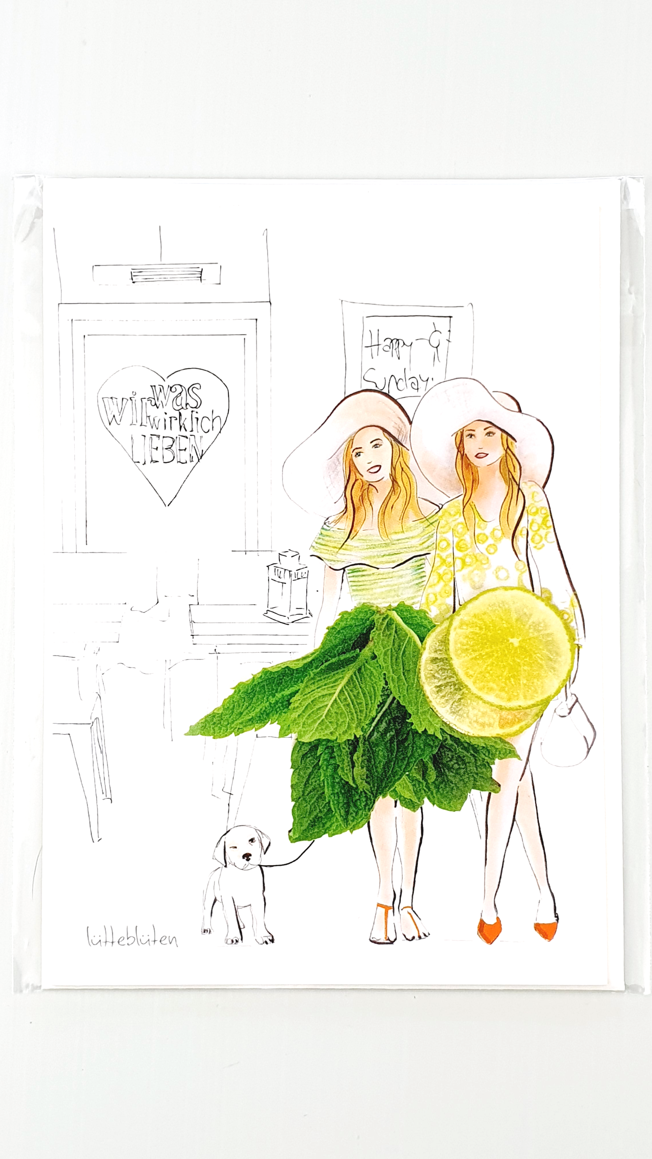 Grußkarte "Pure Frische" inkl. Umschlag