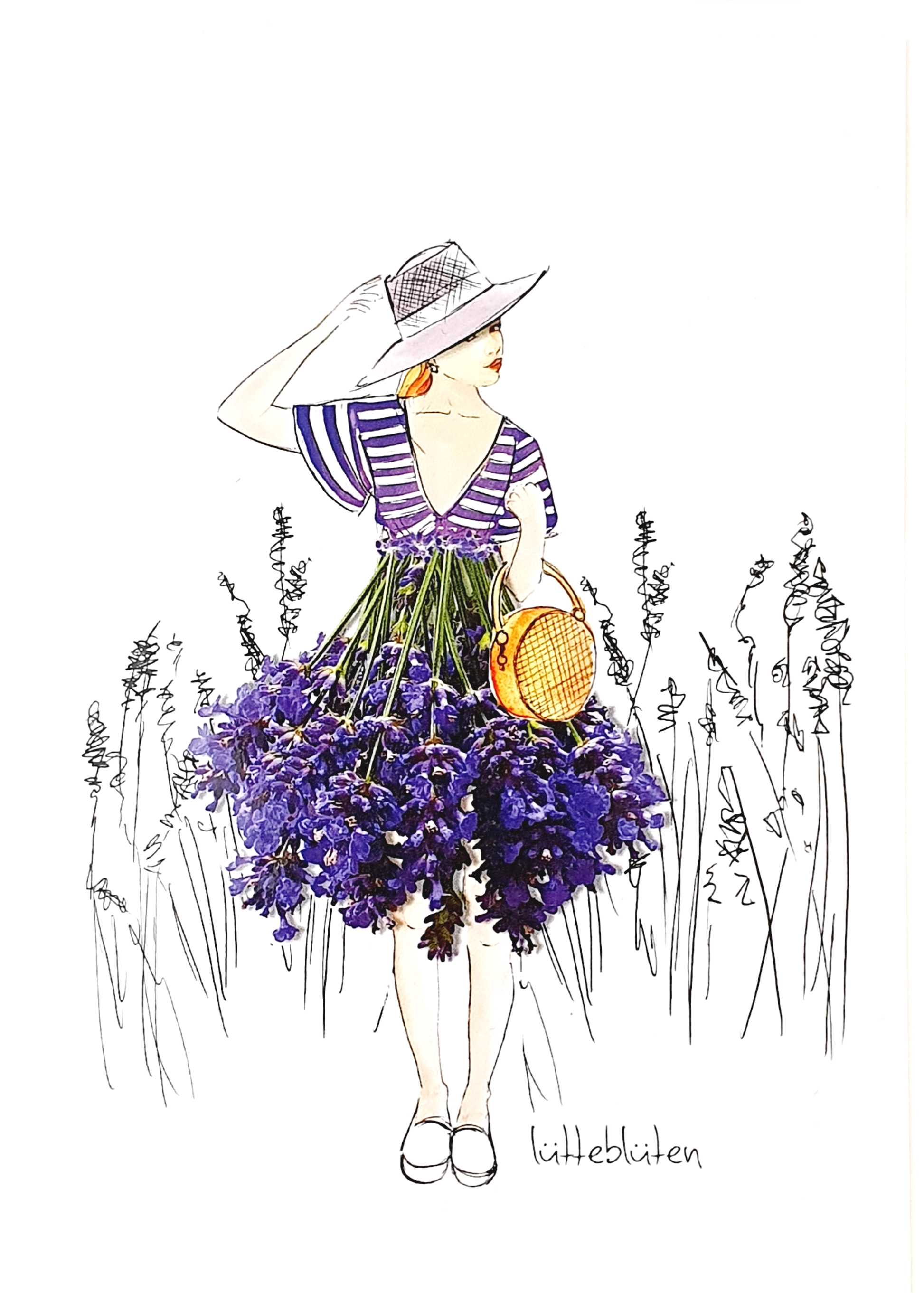 Grußkarte "Ich liebe die Provence" inkl. Umschlag