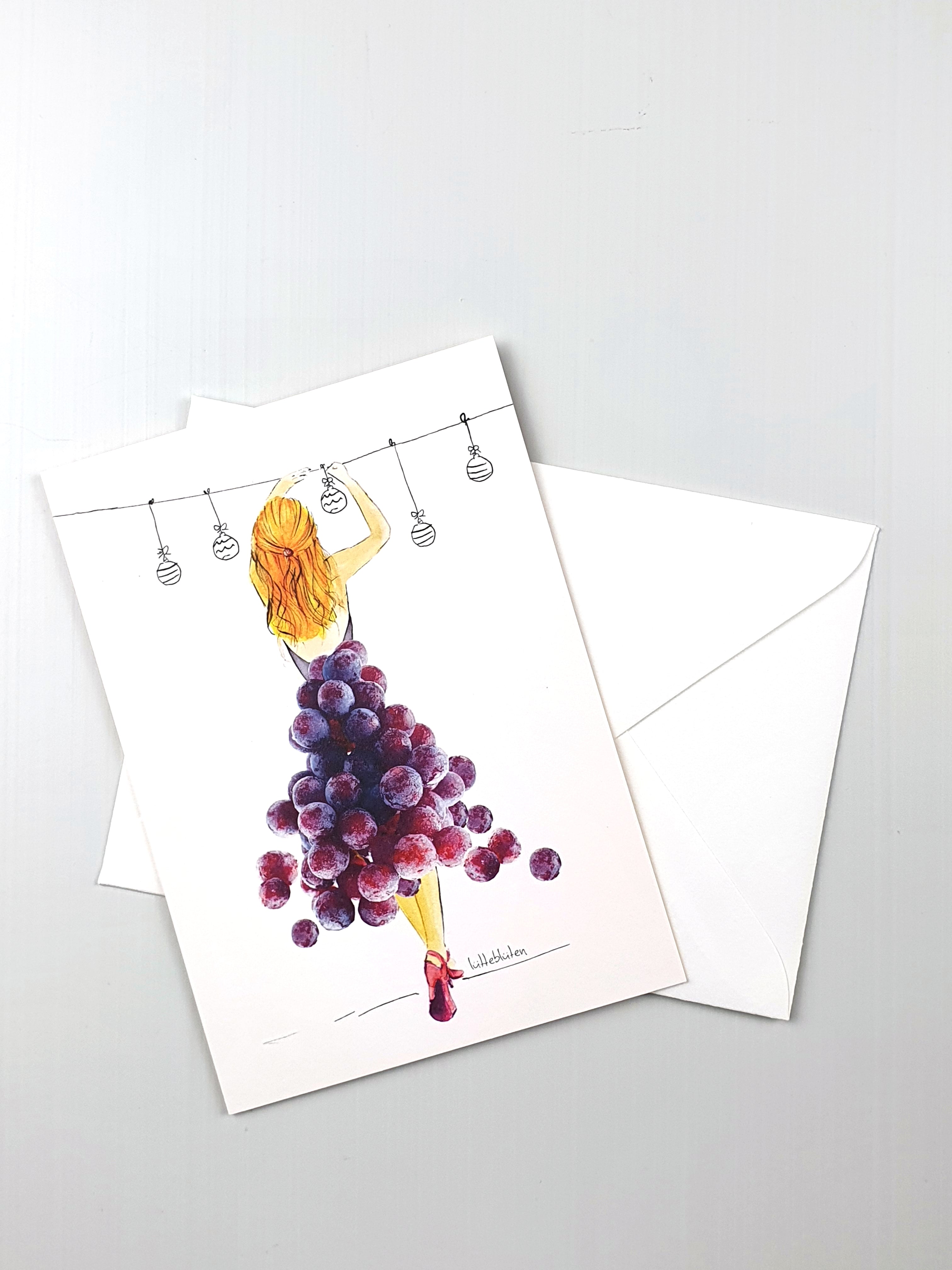 Grußkarte "Traubenzeit" inkl. Umschlag