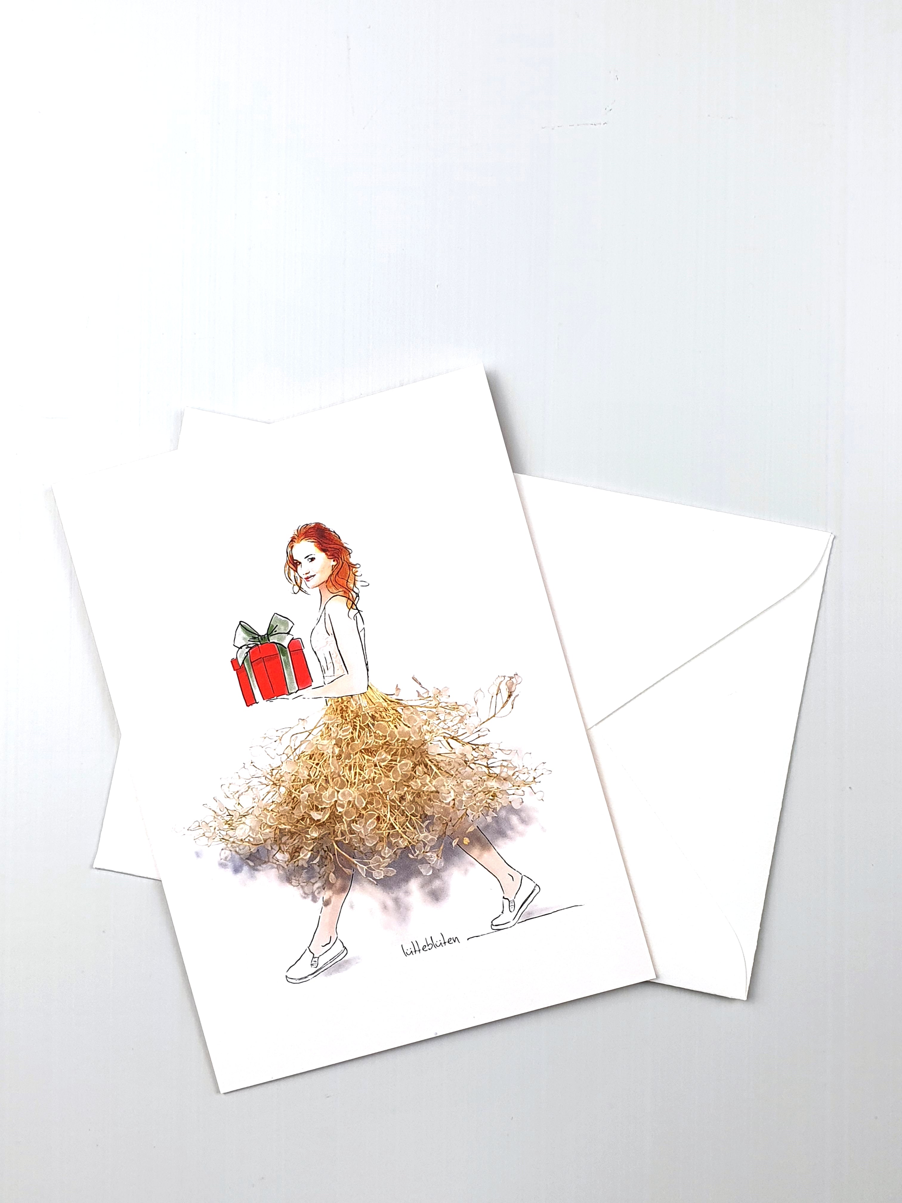 Grußkarte "Danke du Liebe" inkl. Umschlag