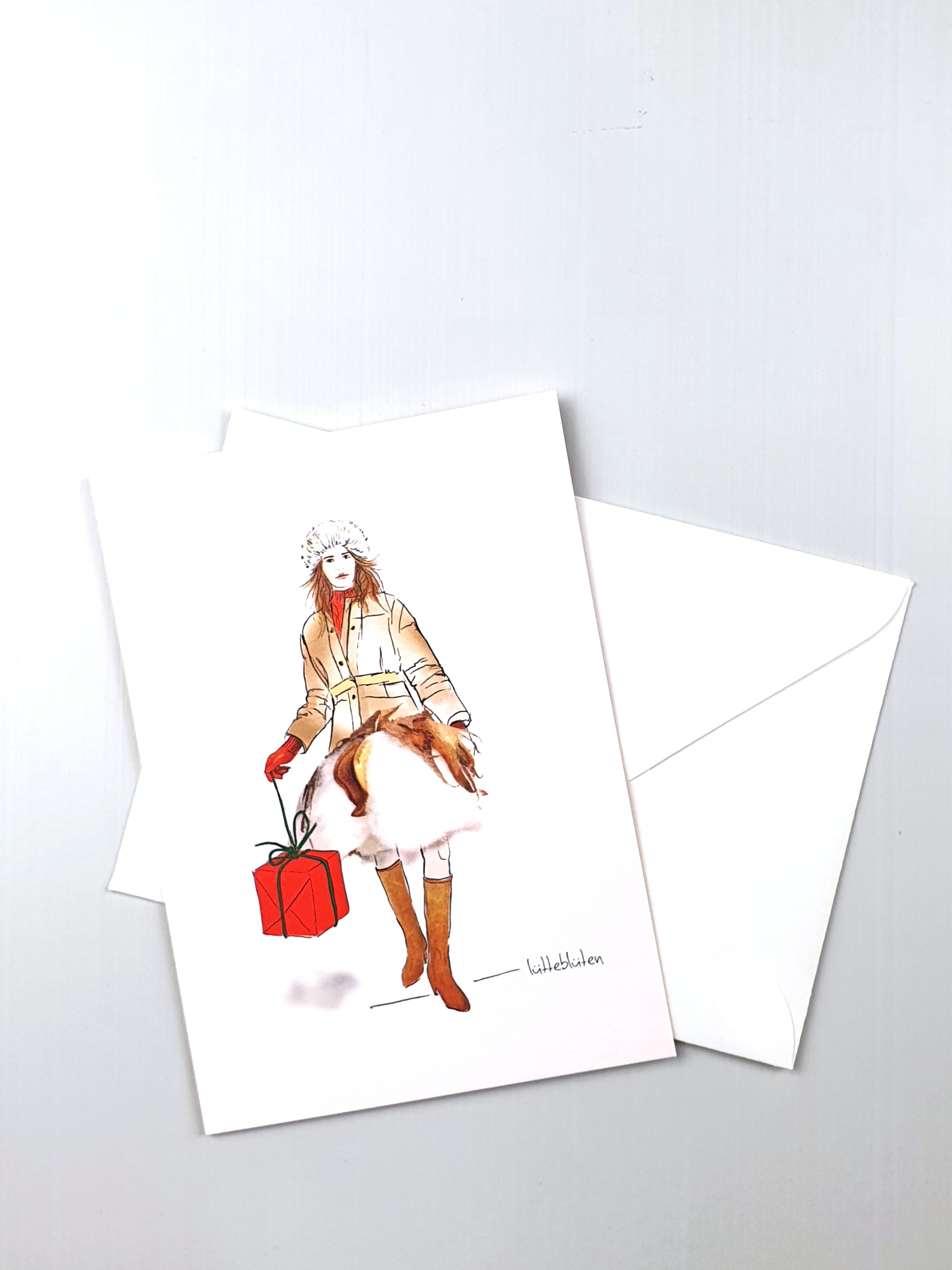 Grußkarte "Winterlich weihnachtlich" inkl. Umschlag