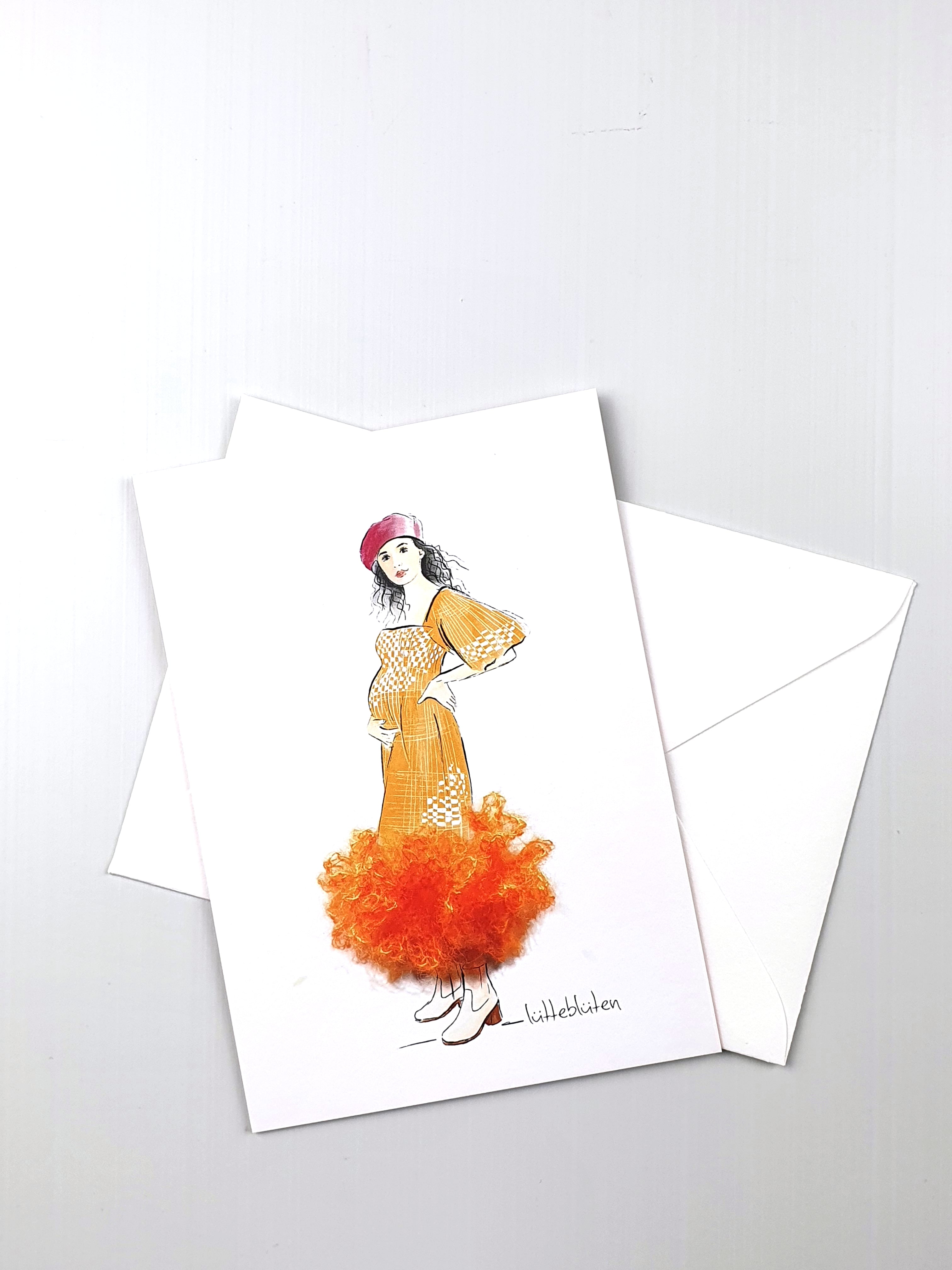 Grußkarte "Ich liebe meinen Bauch" inkl. Umschlag