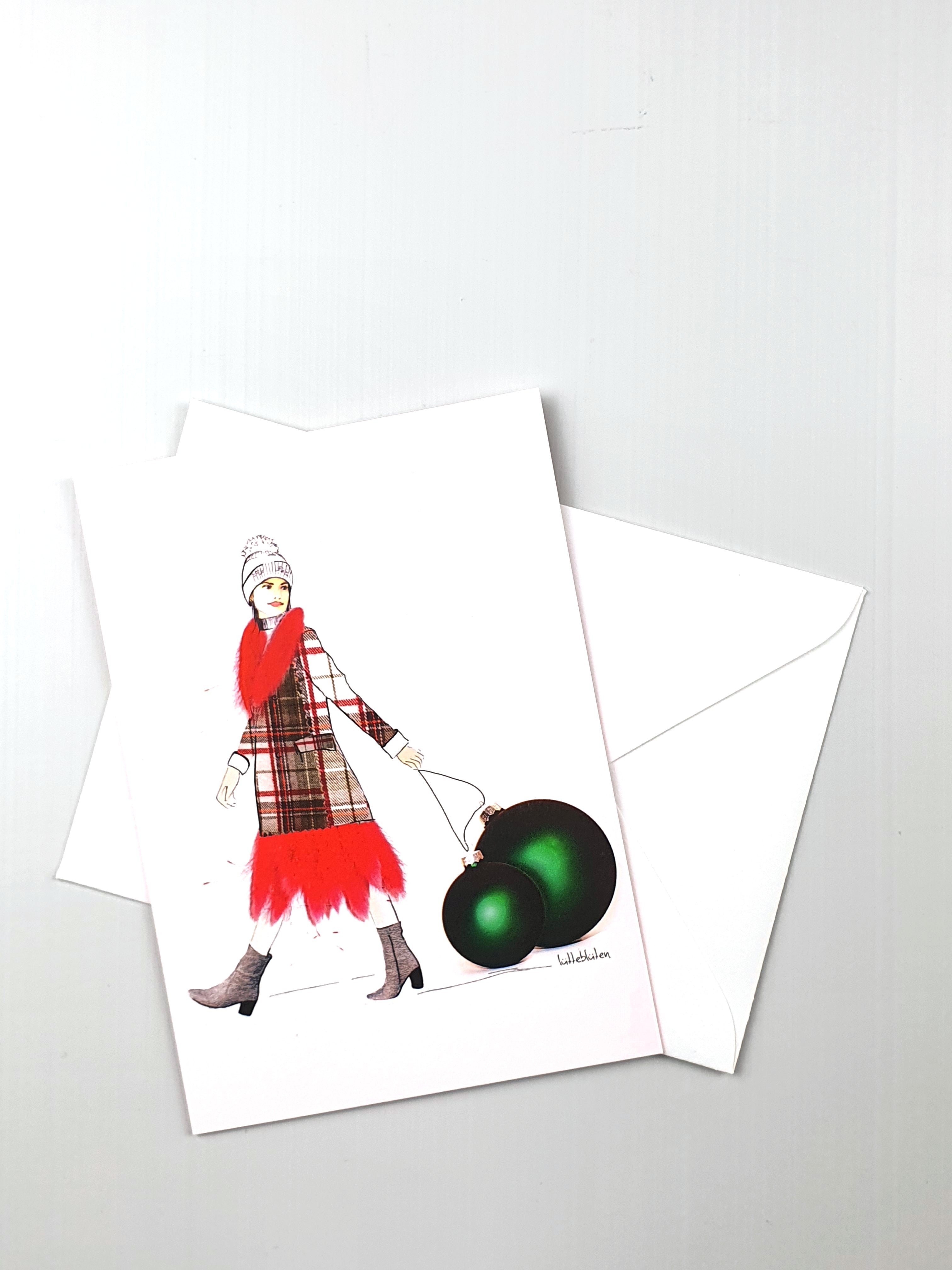 Grußkarte "Merry Christmas" inkl. Umschlag