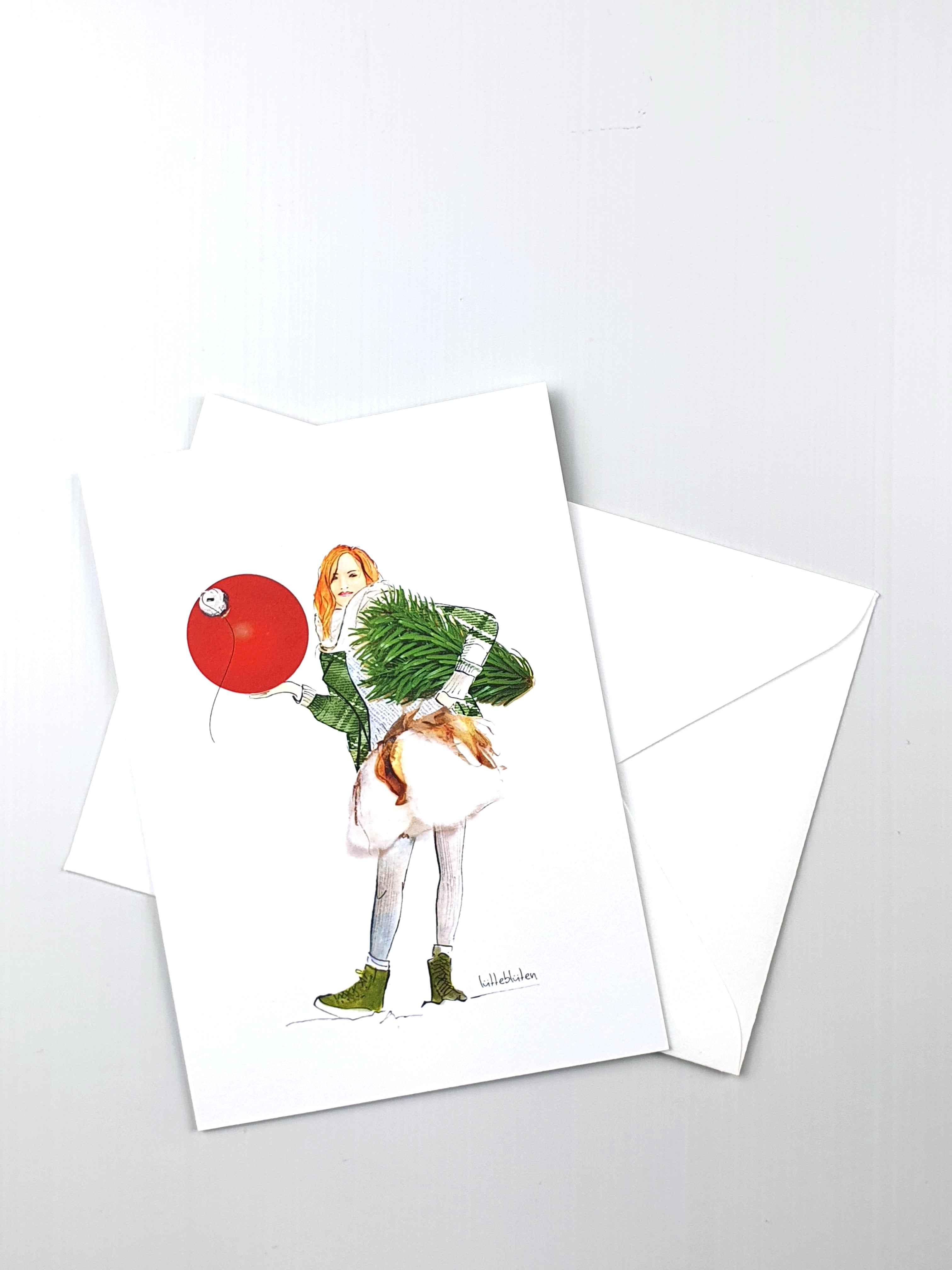 Grußkarte "Oh Christmastree" inkl. Umschlag