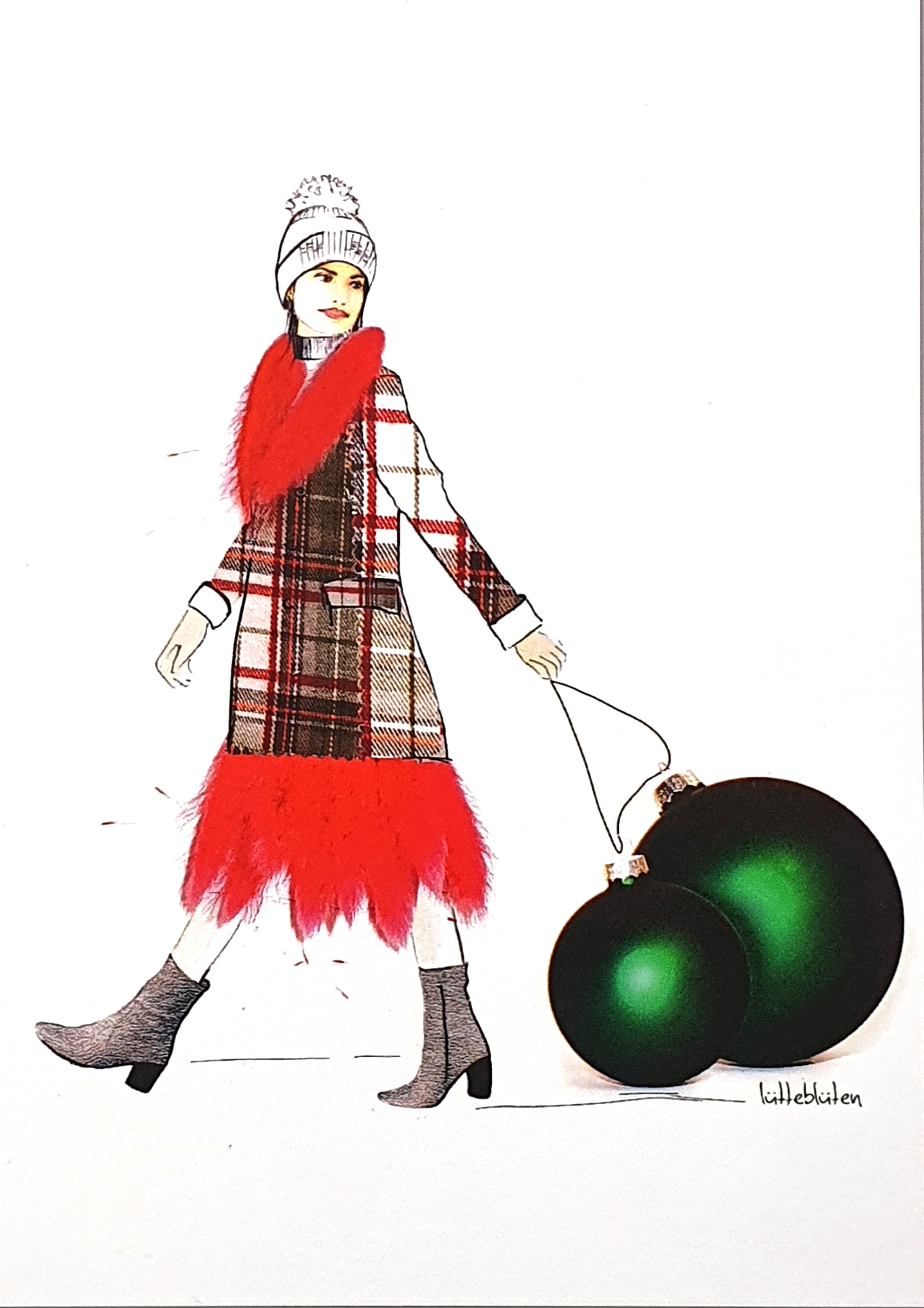 Grußkarte "Merry Christmas" inkl. Umschlag