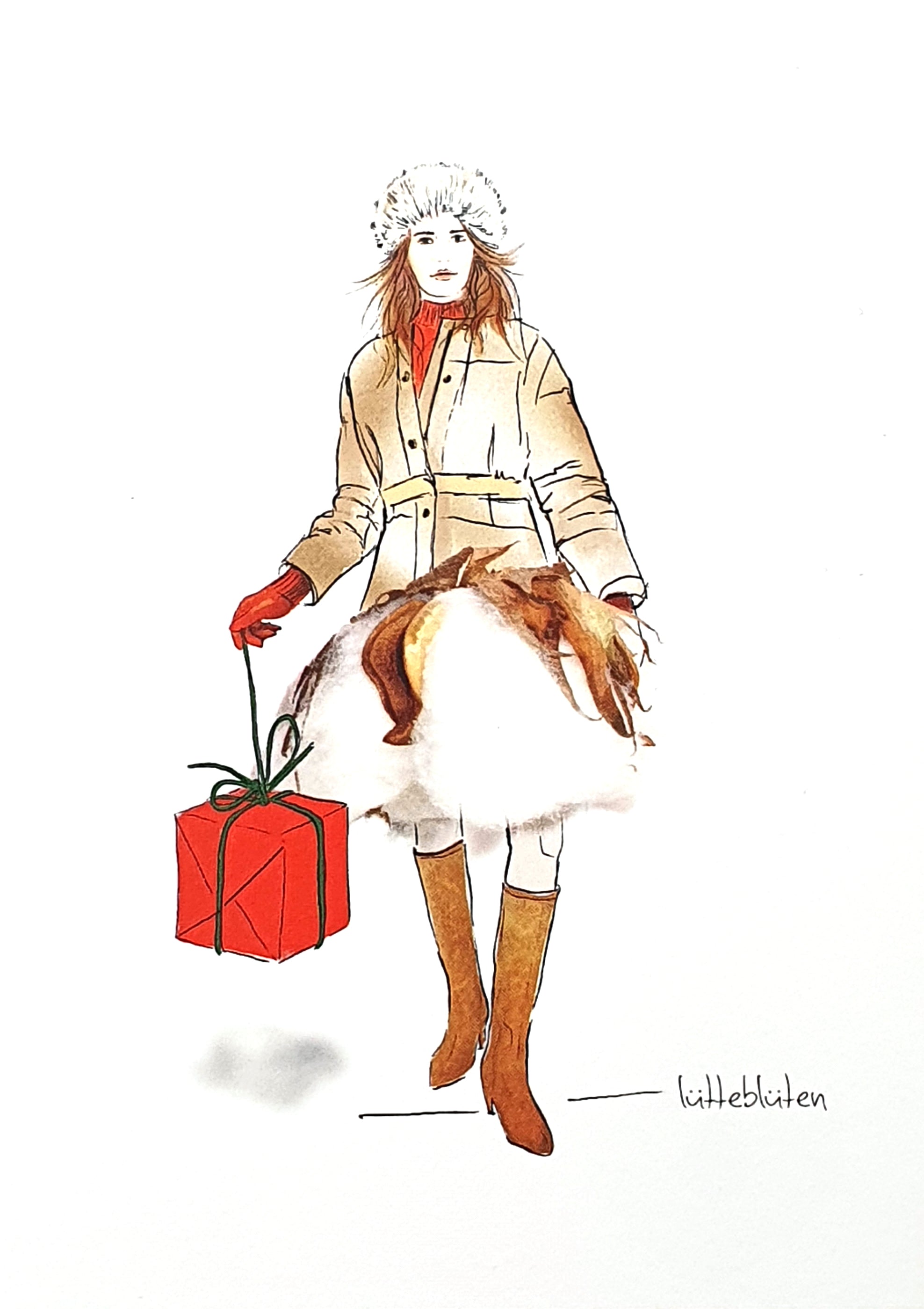 Grußkarte "Winterlich weihnachtlich" inkl. Umschlag