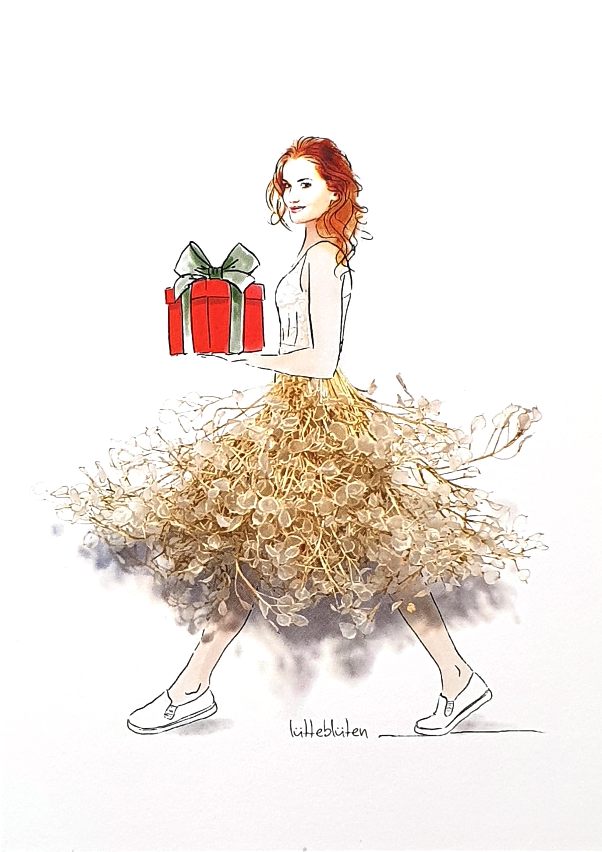 Grußkarte "Danke du Liebe" inkl. Umschlag