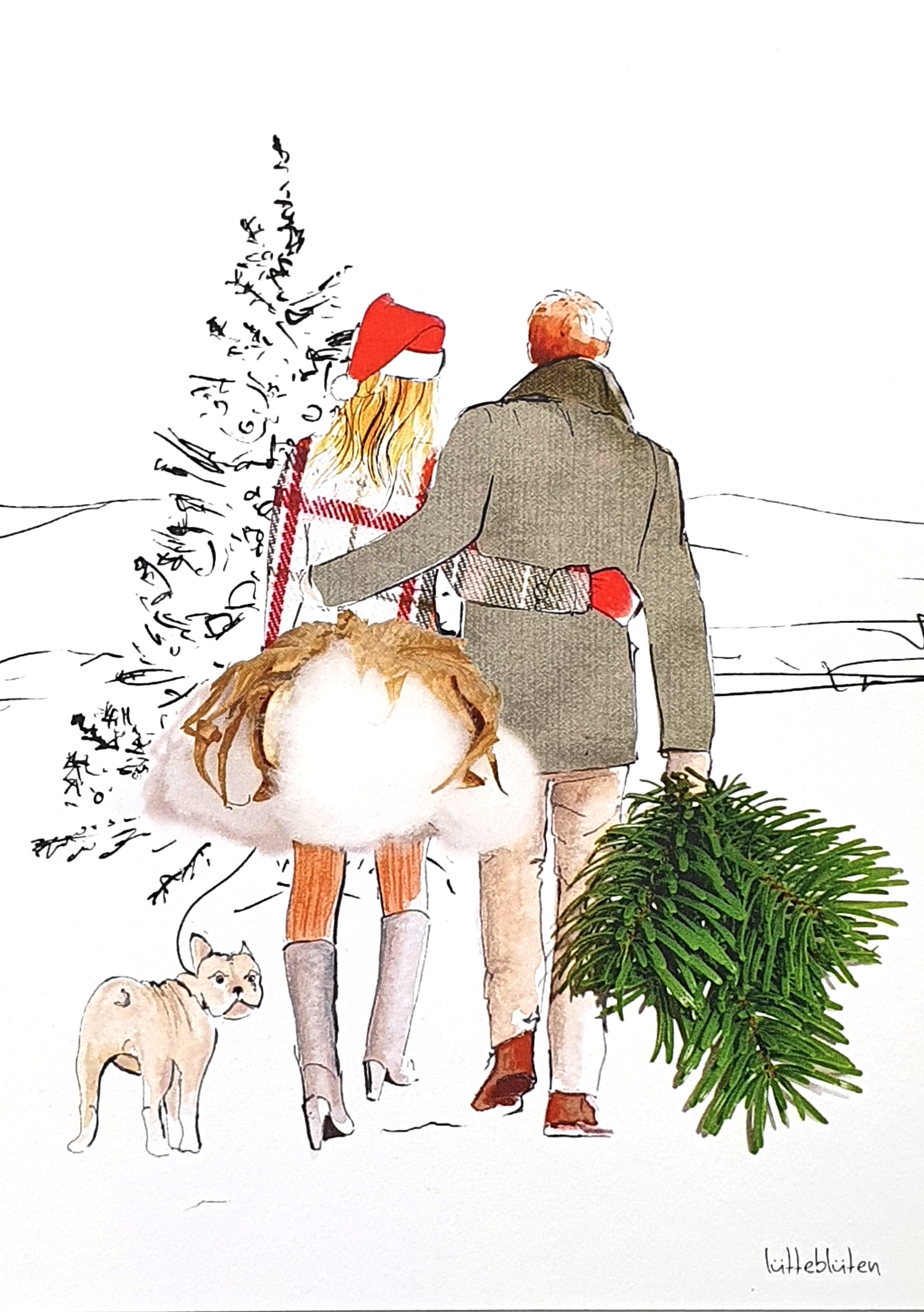 Grußkarte "Gemütliche Weihnachtszeit" inkl. Umschlag