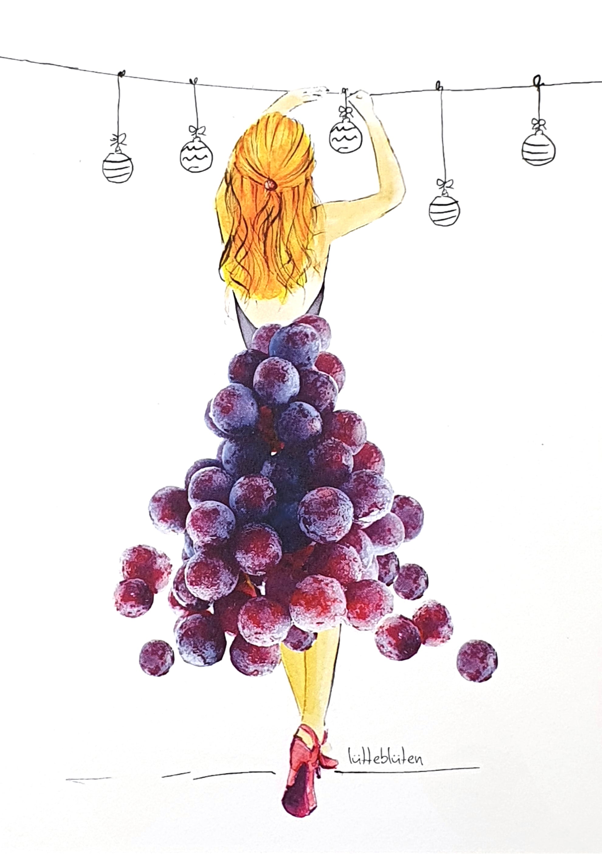 Grußkarte "Traubenzeit" inkl. Umschlag