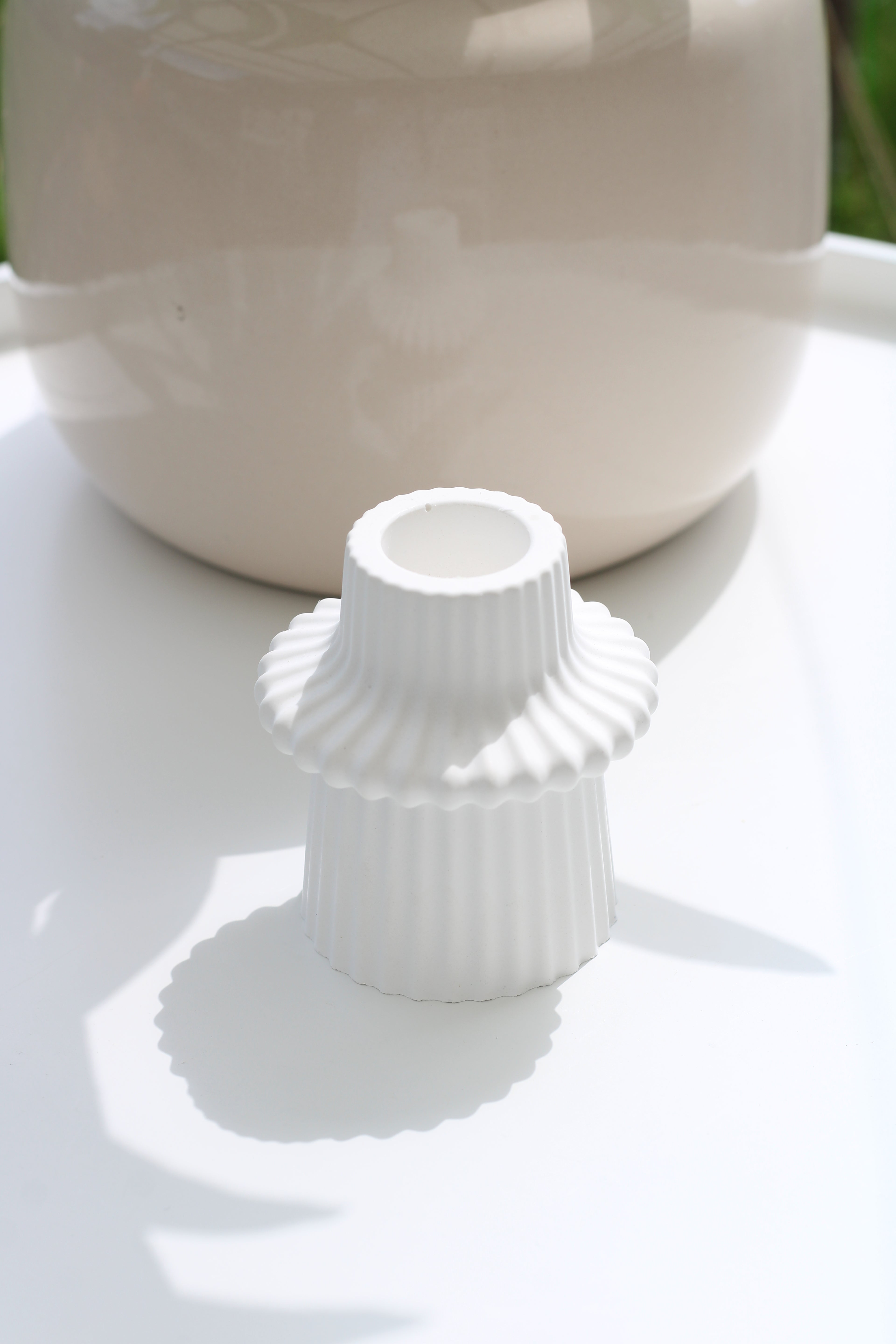 Kerzenhalter | gerippt groß