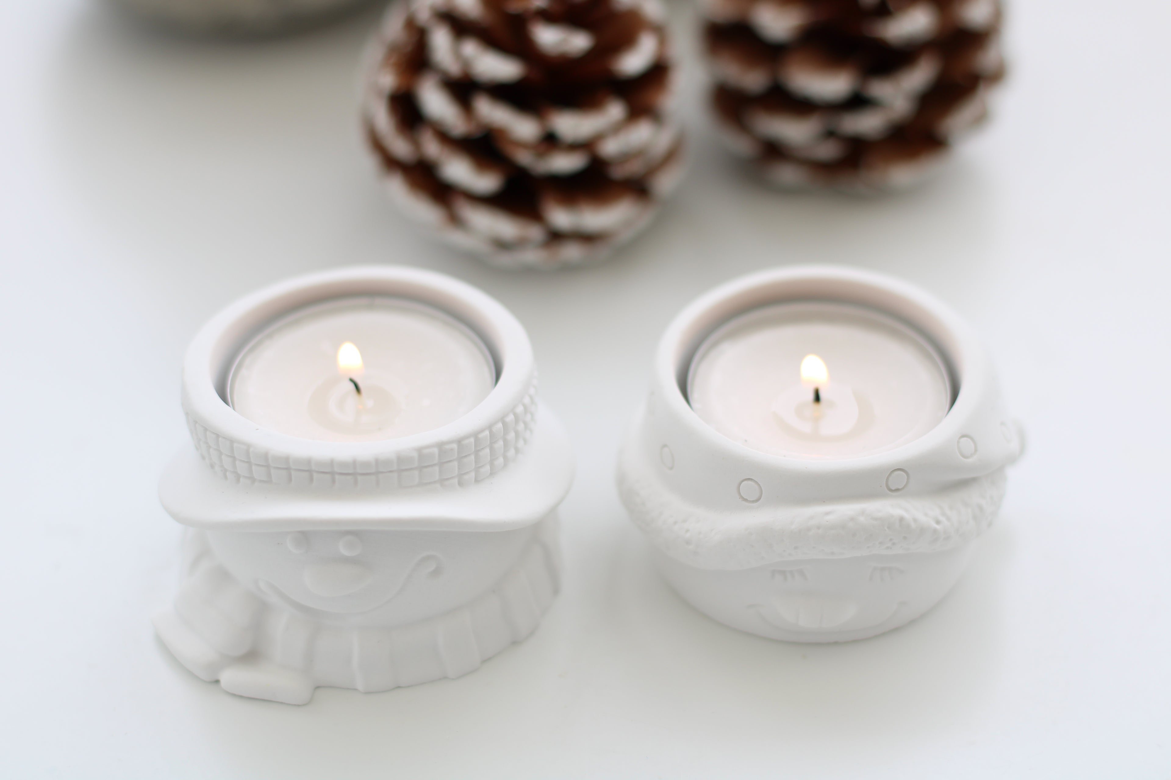 Teelichthalter | Schneemann