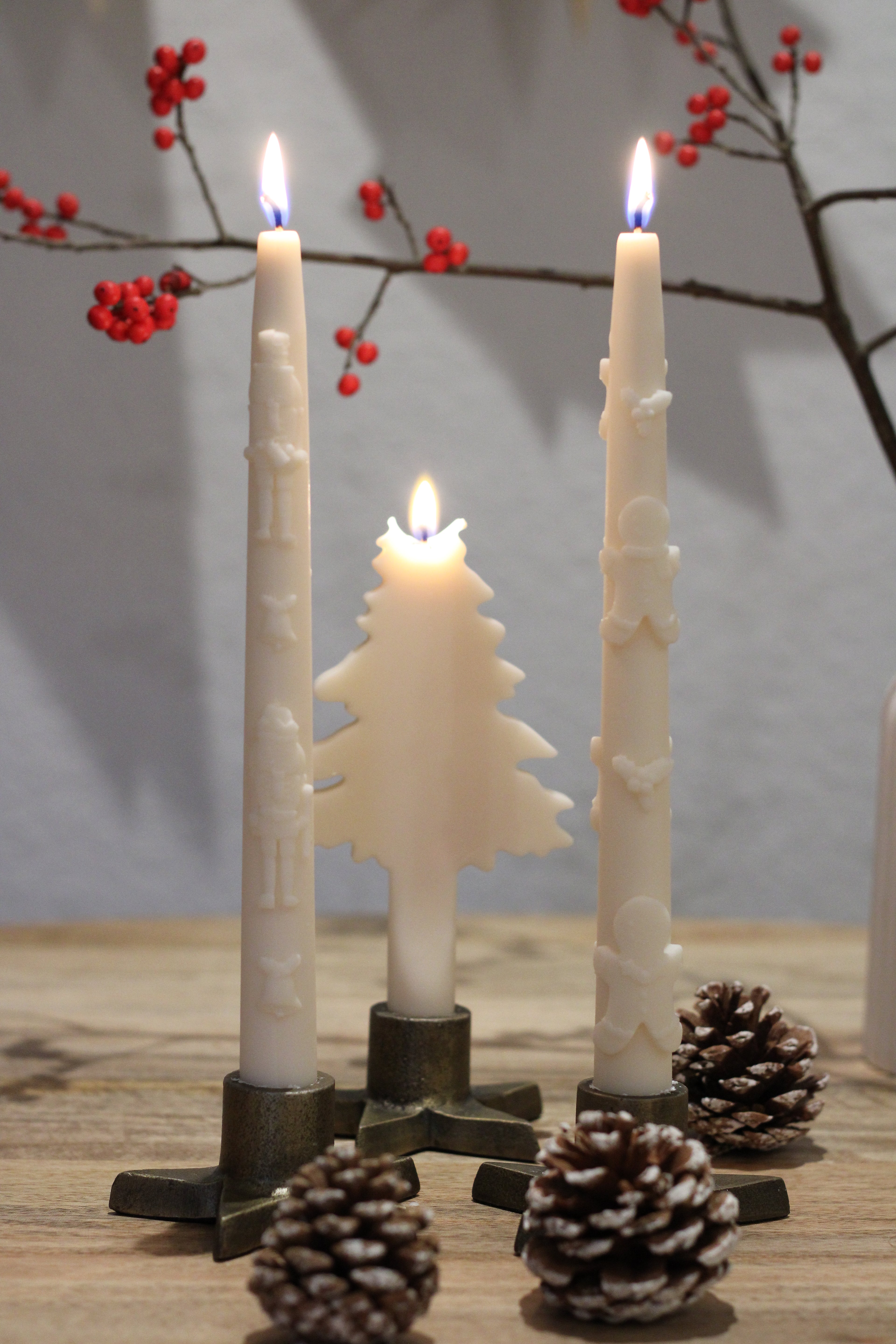 Stabkerze Lebkuchenmann / Nussknacker