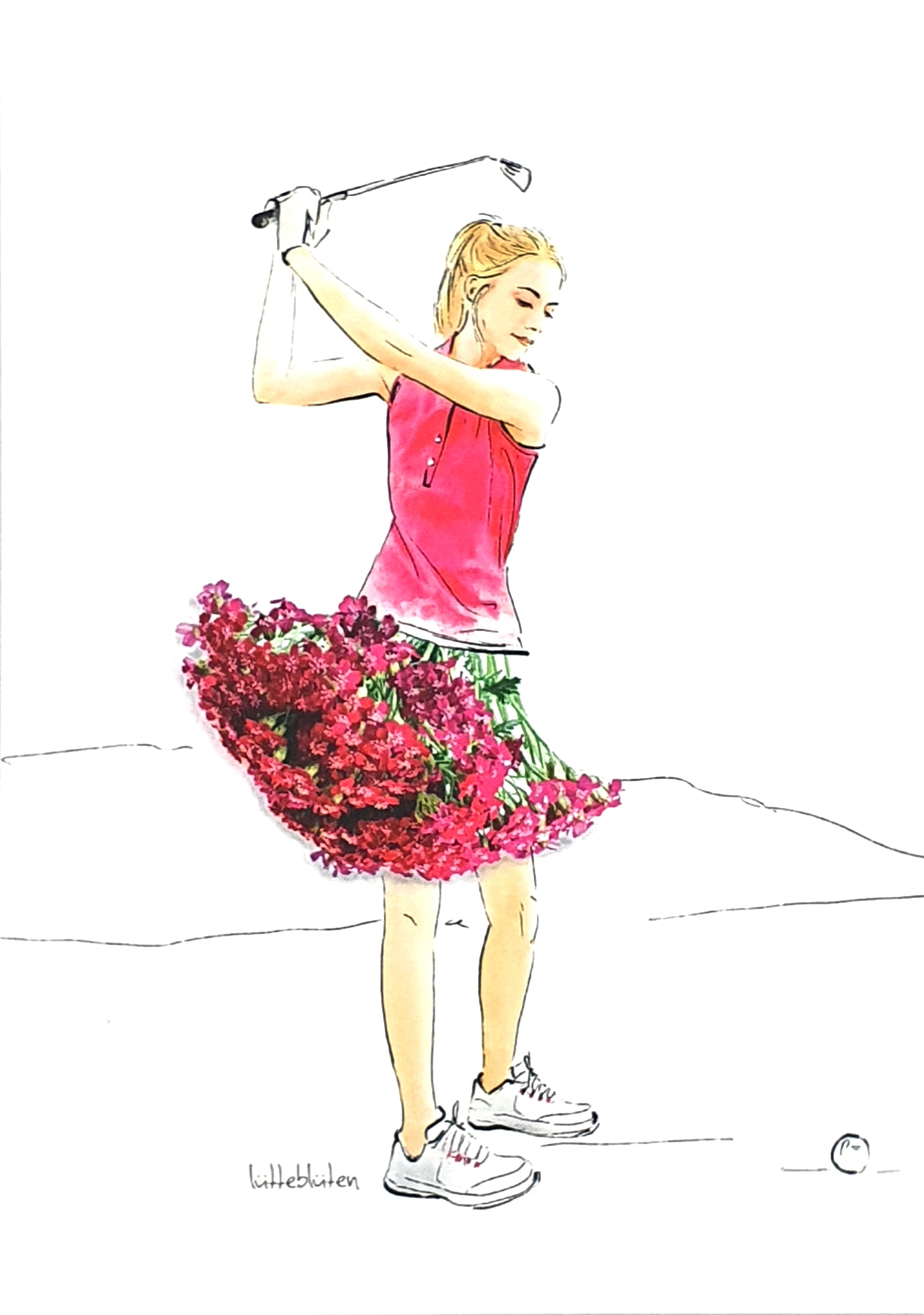 Grußkarte "Ich war golfen" inkl. Umschlag