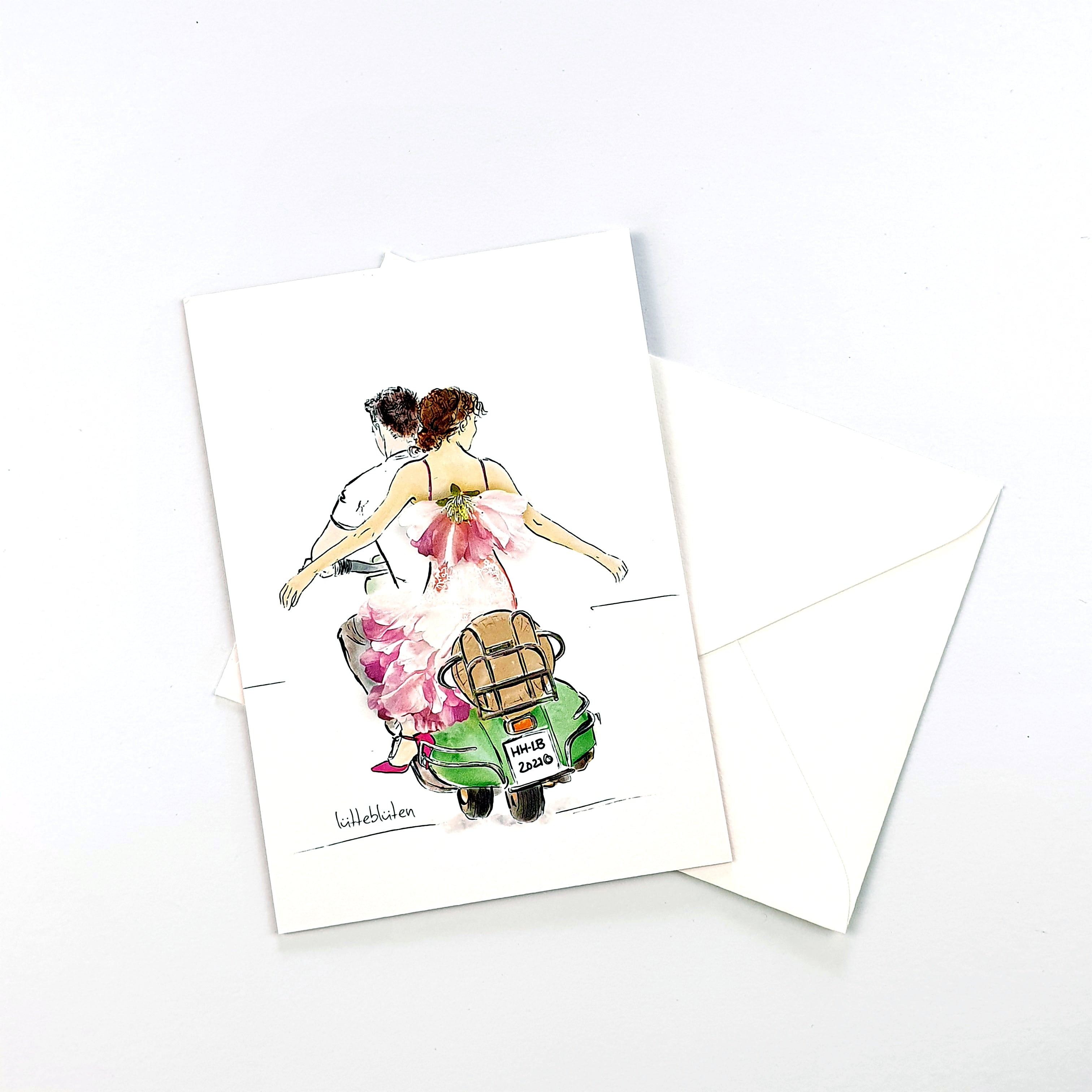 Grußkarte "Sonntagsfahrt" inkl. Umschlag